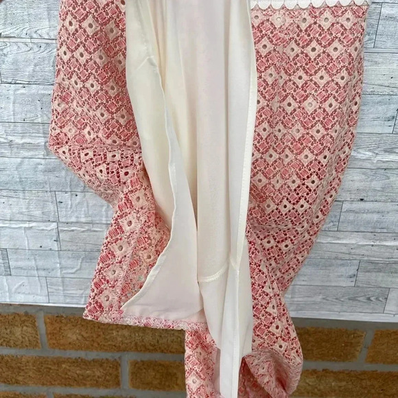 Shoshanna Eyelet Coral and Ivory Stacie Sheath Dress size 6 - Picture 14 of 15